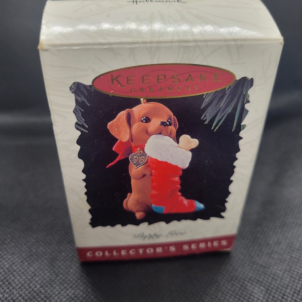 KEEPSAKE the Label Festive Dog Ornament with Red Stocking